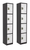 Alpine ADI629-204-B-W-PKG-2 Large 4 Door Locker  Black Body With White Doors 2-Pack