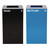 Alpine ALP4450-BLK-KIT6 58-Gallon 2-Stream Black Steel-Blue Recycling Bin Station