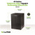 Alpine ALP438-40-BLK 40 Gallon Black Perforated Metal Square Decorative Waste Receptacle