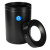 Alpine ALP475-50-BLK-R 50 Gallon Stainless Steel Recycling Can (Black)