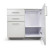 Alpine ADIME902-BASE-36-NS-GRY VivaComfort 36 Inch Base Cabinet with No-Sink Cutout - Grey