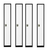 Alpine ADI629-201-B-W-PKG-4 Large Single Door Locker  Black Body With White Doors 4-Pack