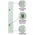 Alpine ADI629-202-MGRN-PKG-4 Large 2 Door Locker  Misty Green 4-Pack