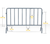Alpine ADIPR202-01-4-2PK Interlocking Steel Barricade, Pack of 8