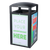 Alpine ALP471-40-GRYS-SGN Rugged 40 Gallon All Weather Trash Container, With Advertisement Panels, Grey Stone