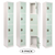 Alpine Large 4 Door Locker  Misty Green 4-Pack - ADI629-204-MGRN-PKG-4