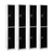 Alpine ADI629-202-BLK-DL-4PK 72" H x 12" W 2-Tier Steel Storage Locker with Digital Lock, Black, Pack of 4