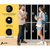 Alpine ADI629-202-BLK-DL-4PK 72" H x 12" W 2-Tier Steel Storage Locker with Digital Lock, Black, Pack of 4