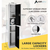 Alpine ADI629-202-BLK-DL-4PK 72" H x 12" W 2-Tier Steel Storage Locker with Digital Lock, Black, Pack of 4