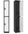 Alpine ADI629-202-B-W-DL-4PK 72" H x 12" W 2-Tier Steel Storage Locker with Digital Lock, Black and White, Pack of 4
