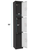 Alpine ADI629-203-B-W-DL-4PK 72" H x 12" W Triple Tier Steel Storage Locker with Digital Lock, Black and White, Pack of 4