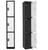 Alpine ADI629-203-B-W-DL-4PK 72" H x 12" W Triple Tier Steel Storage Locker with Digital Lock, Black and White, Pack of 4