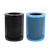 Alpine Outdoor Diamond Steel Blue and Black Trash Can With Flat Lid, 72 Gallon - ALP4460-01-E