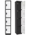 Alpine ADI629-204-B-W-DL-4PK 72" H x 12" W 4-Tier Steel Storage Locker with Digital Lock, Black and White, Pack of 4