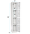 Alpine ADI629-204-WHI-DL-4PK 72" H x 12" W 4-Tier Steel Storage Locker with Digital Lock, White, Pack of 4