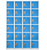 Alpine ADI629-206-BLU-DL-4PK 72" H x 12" W 6-Tier Steel Storage Locker with Digital Lock, Blue, Pack of 4
