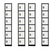Alpine 72" H x 12" W 6-Tier Steel Storage Locker with Digital Lock, Black and White, Pack of 4 - ADI629-206-B-W-DL-4PK