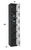 Alpine ADI629-206-B-W-DL-4PK 72" H x 12" W 6-Tier Steel Storage Locker with Digital Lock, Black and White, Pack of 4