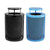 Alpine Outdoor Diamond Steel Blue and Black Trash Can With Rain Bonnet Lid, 72 Gallon - ALP4460-01-F
