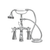 Cheviot Offset Deckmount Tub Filler W/ Hand Shower, Cross Handles, Polished Nickel - 5106-PN