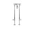 Cheviot Free Standing Tub Filler W/ Stop Valves, Cross Handles, Brushed Nickel - 5136/3970-BN