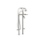 Cheviot Extra Tall Free Standing Tub Filler With Handshower and Stop Valves,Cross Handles, Polished Nickel - 5117/3970XL-PN