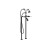Cheviot Free Standing Tub Filler With Handshower, Cross Handles, Antique Bronze - 5102/3965-AB