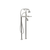 Cheviot Free Standing Tub Filler With Handshower, Cross Handles, Chrome - 5117/3965-CH