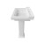 Cheviot Valarte Pedestal Sink, 31 1/4" x 20 7/8", White, Single Hole Drilling - 356-WH-1