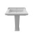 Cheviot Valarte Pedestal Sink, 31 1/4" x 20 7/8", White, Single Hole Drilling - 356-WH-1