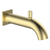 Fine Fixtures Bathtub Spout With Square Flange - Satin Brass - SRS2SB