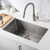 Oakland 25" x 18" Handmade Undermount Single Bowl Stainless Steel Kitchen Sink - KSH25189L