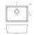 Oakland 25" x 18" Handmade Undermount Single Bowl Stainless Steel Kitchen Sink - KSH25189L