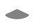 Swanstone ES-8 8 1/2" x 8" x 1 1/4" Aerie Shower or Bath Corner Shelf in Ash Gray - ES80000.203