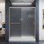 Dreamline DL-6971C-04FR Infinity-Z 32 in. D x 60 in. W x 74 3/4 in. H Frosted Sliding Shower Door in Brushed Nickel and Center Drain White Base