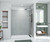 Swanstone 36 x 36 x 84 Metro Subway Tile Glue up Shower Wall Kit in Ash Gray - MTMK843636.203
