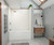 Swanstone 32" x 50" x 72 Modern Subway Tile Glue up Bathtub and Shower Wall Kit in Tahiti White - MSMK723250.011