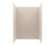 Swanstone 32" x 50" x 72 Metro Subway Tile Glue up Bathtub and Shower Wall Kit in Tahiti White - MTMK723250.011