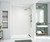 Swanstone 30 x 62 x 96 Metro Subway Tile Glue up Bathtub and Shower Wall Kit in White - MTMK963062.010