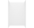 Swanstone 34" x 50" x 96 Smooth Glue up Shower Wall Kit in Ice - SMMK963450.130