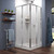 Dreamline DL-6710-01 Cornerview Framed Sliding Shower Enclosure & Slimline 36" Double Threshold Shower Base - Chrome Hardware