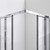 Dreamline DL-6710-01 Cornerview Framed Sliding Shower Enclosure & Slimline 36" Double Threshold Shower Base - Chrome Hardware