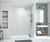 Swanstone 30" x 62" x 84 Metro Subway Tile Glue up Bathtub and Shower Wall Kit in Carrara - MTMK843062.221