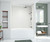 Swanstone 42" x 62" x 72 Metro Subway Tile Glue up Bathtub and Shower Wall Kit in White - MTMK724262.010