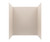 Swanstone 42 x 62 x 72 Metro Subway Tile Glue up Bathtub and Shower Wall Kit in Tahiti White - MTMK724262.011