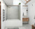 Swanstone 42" x 62" x 72 Modern Subway Tile Glue up Bathtub and Shower Wall Kit in Ash Gray - MSMK724262.203