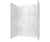 Swanstone 42" x 62" x 84 Smooth Glue up Shower Wall Kit in Ice - SMMK844262.130