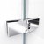 Dreamline DL-6521C-04CL Aqua Ultra Frameless Hinged Shower Door And Slimline 32" x 60" Single Threshold Shower Base - Brushed Nickel Hardware