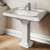 Whitehaus 29" Traditional Pedestal Sink with Large Rectangular Bowl, Single Faucet Drilling, Dual Soap Ledges, Overflow Control Rim and Overflow - White