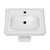 Whitehaus 29" Traditional Pedestal Sink with Large Rectangular Bowl, Single Faucet Drilling, Dual Soap Ledges, Overflow Control Rim and Overflow - White